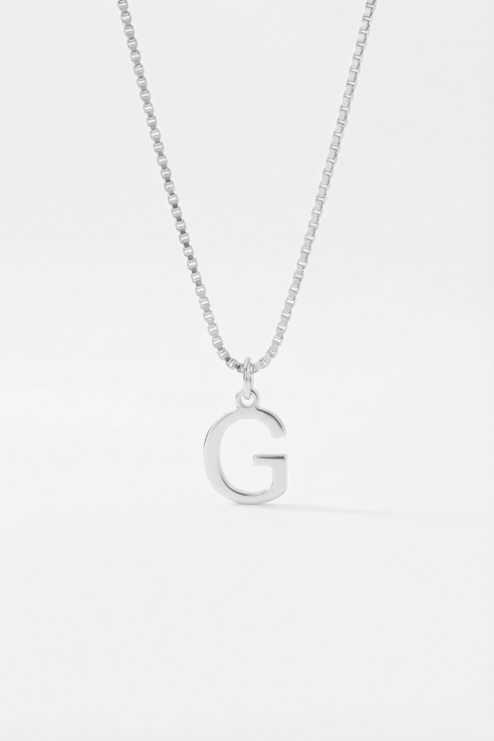 INITIAL NECKLACE SILVER - Kumaya Jewelry