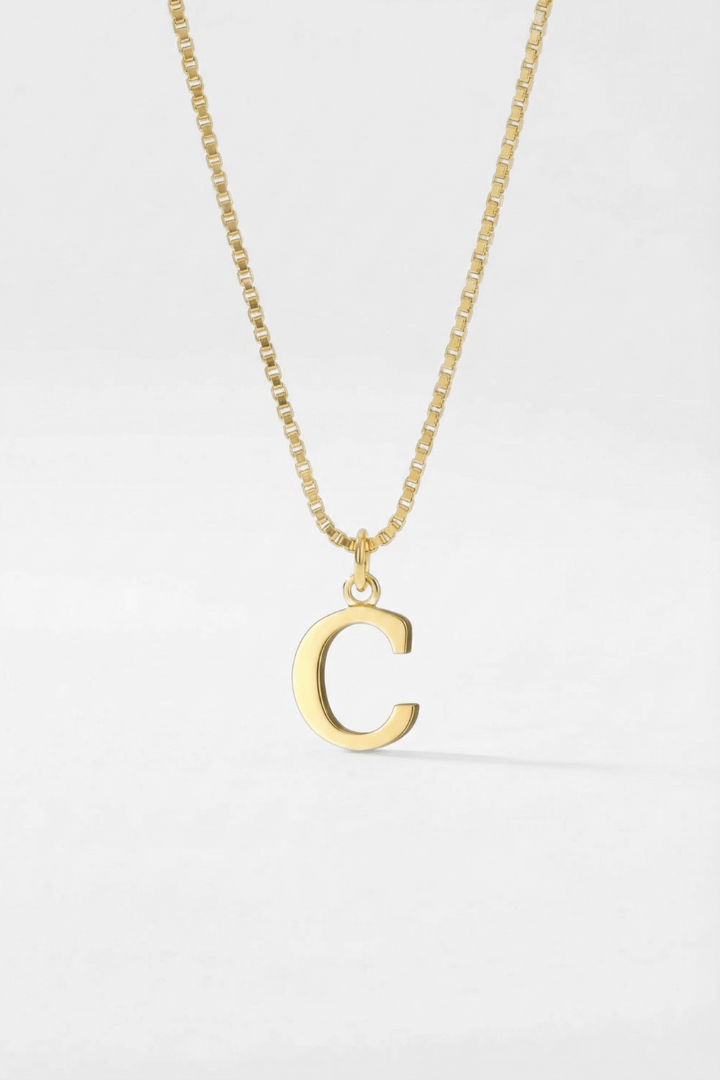 INITIAL NECKLACE GOLD - Kumaya Jewelry